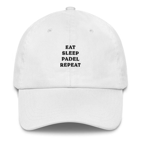 Cappellino da baseball ricamato “Eat Sleep Padel Repeat”