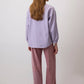 Giacca in gabardine a righe lilla
