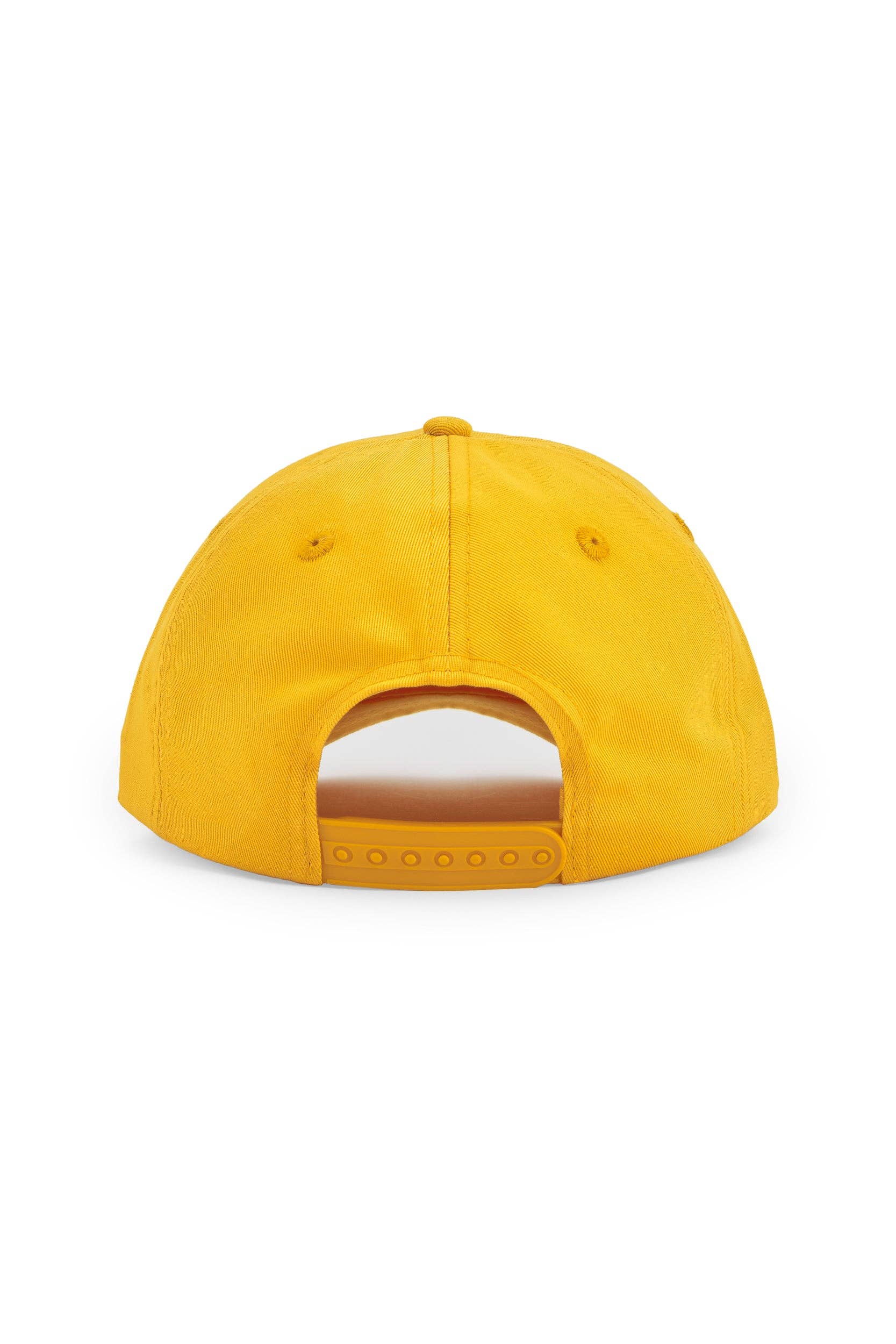 Cappellino snapback giallo in cotone organico con patch