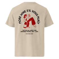 T-shirt unisex in cotone biologico More Wine, S’il Vous Plaît