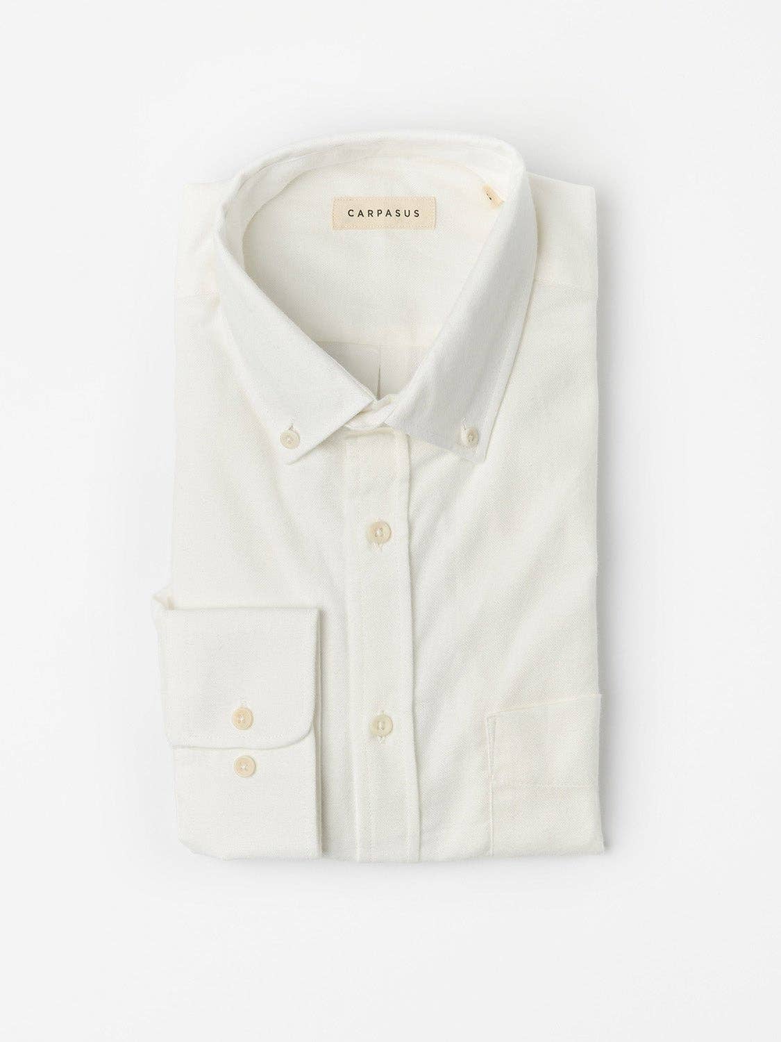 Camicia in flanella bianca Populus