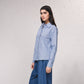 Blusa classica a righe in cotone