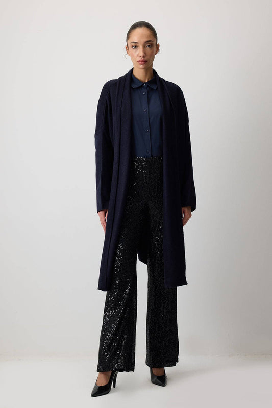 Cardigan oversize in maglia con tasche