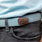 Cintura elastica intrecciata azzurro cielo