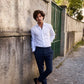 Camicia elegante bianca slim fit Madeira