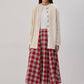 Gonna longuette in tweed con vita elasticizzata