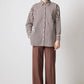 Camicia oversize a righe verticali in viscosa