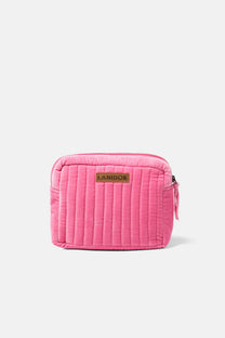 Borsa in velluto trapuntato con logo
