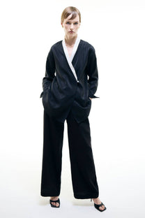 Kimono doppiopetto in cupro