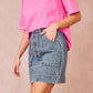 Gonna di jeans Jeannette a taglio dritto con tasche frontali