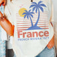 T-shirt oversize grafica Francia Costa Azzurra