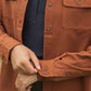 Camicia overshirt Lenon melange terracotta