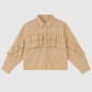 Camicia Suprema color sabbia con ruches