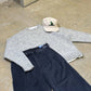 Maglione boxy grigio effetto spazzolato