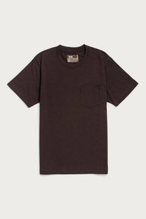 T-shirt Sostenibile con Taschino in Cotone Riciclato Color Tartufo