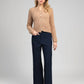 Pantaloni navy a gamba dritta con vita elasticizzata
