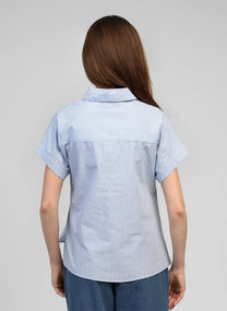Camicia a righe Soumael con nodo in vita
