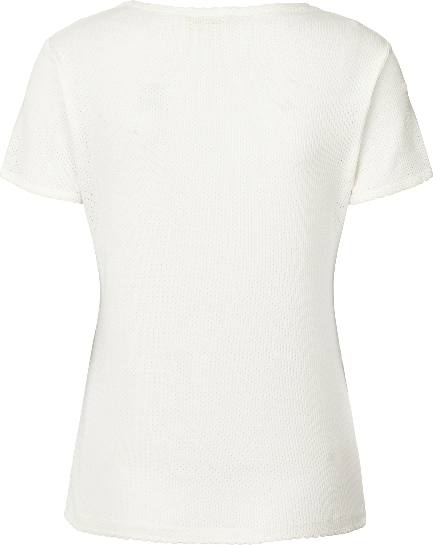 T-shirt Chrisstine in cotone biologico pointelle bianca