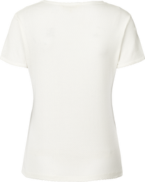 T-shirt Chrisstine in cotone biologico pointelle bianca