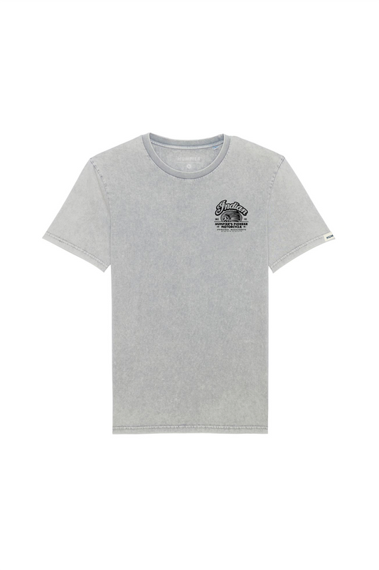 T-shirt Indian in cotone biologico con stampa moto