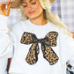 Felpa oversize con fiocco leopardato