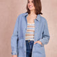 Sovracamicia in denim Gilda oversize