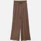 Pantaloni a gamba larga con stampa geometrica e coulisse