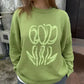 Maglione in cotone biologico con stampa tulipano