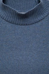 Maglione in Maglia Rasata con Collo Alto