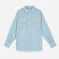 Camicia Soumaya color cielo in popeline di cotone