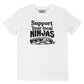 T-shirt unisex in cotone biologico con stampa “Support Your Local Ninjas”