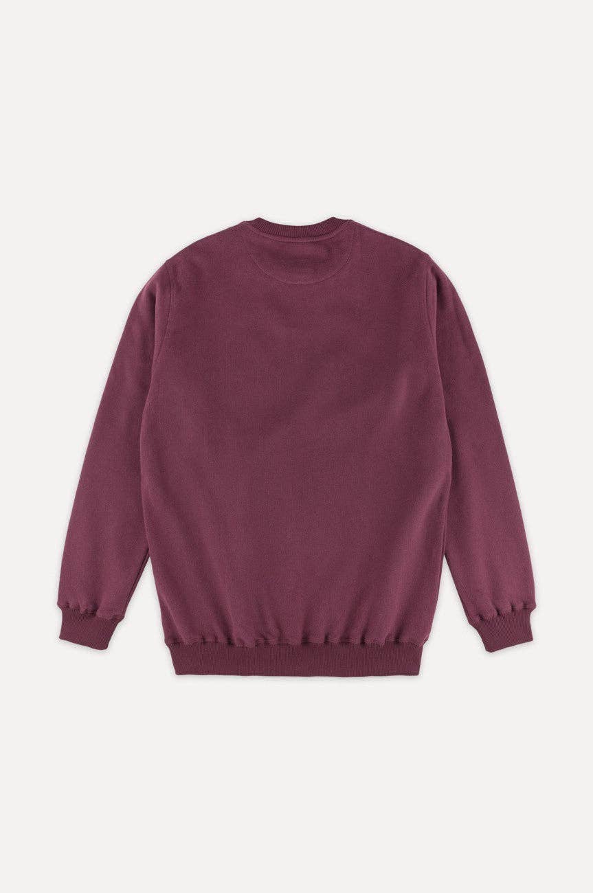 Felpa Essential in cotone organico bordeaux
