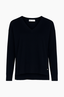 Maglione in maglia con scollo a V relaxed fit