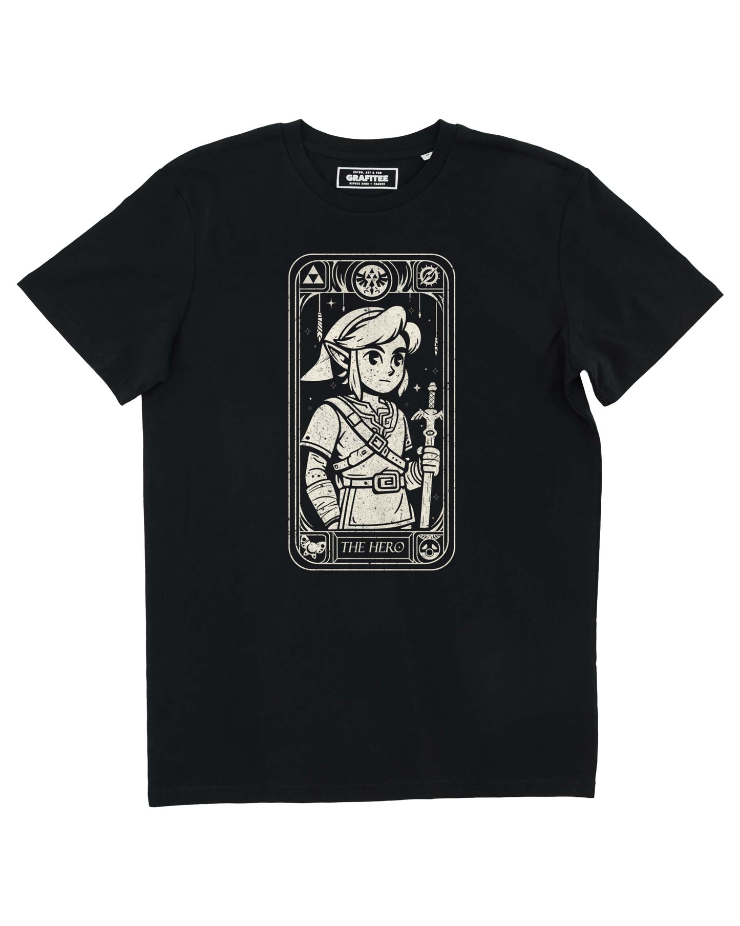 T-shirt nera The Hero in cotone biologico GOTS