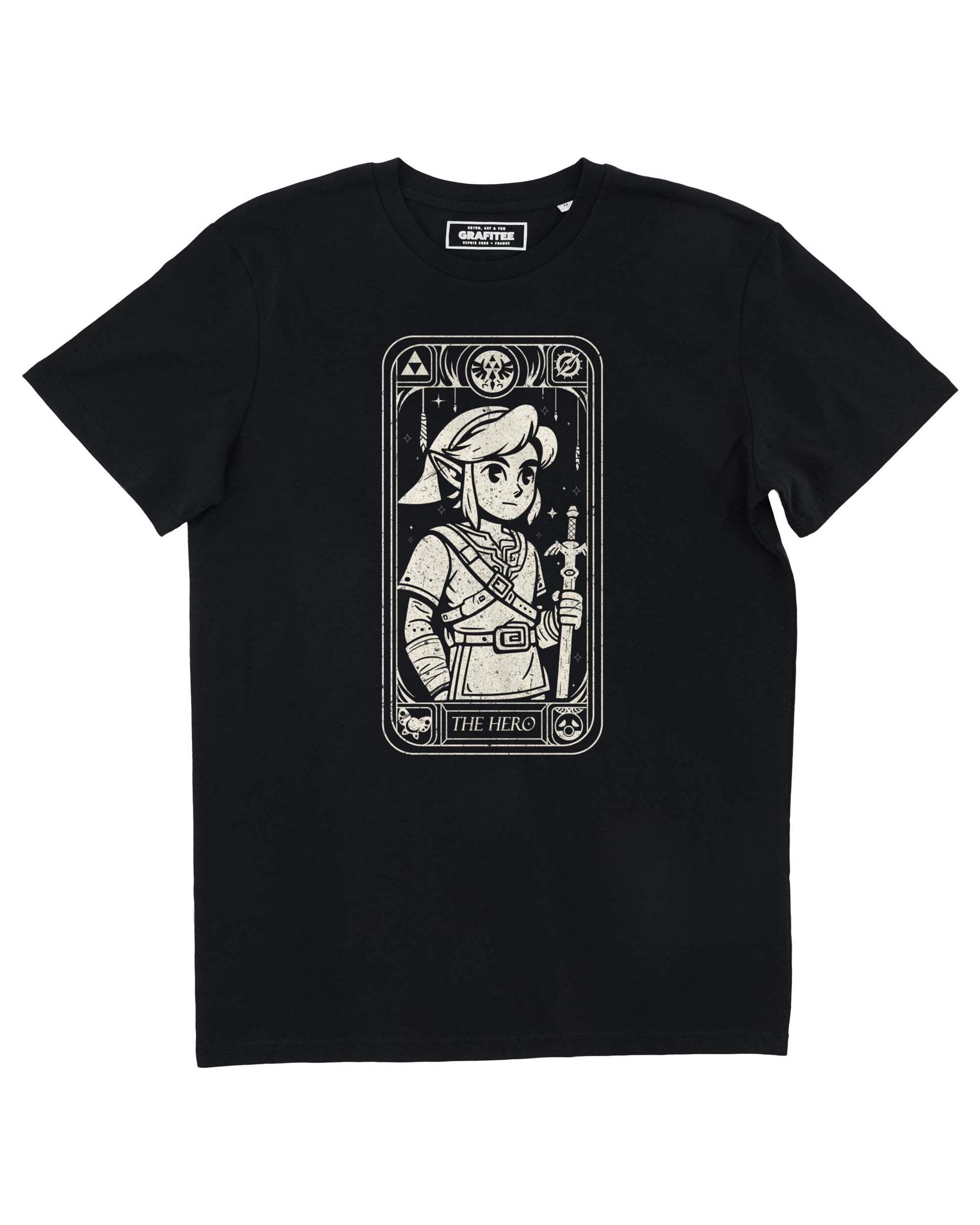 T-shirt nera The Hero in cotone biologico GOTS
