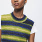 Gilet in maglia a righe