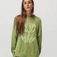 Maglione in cotone biologico con stampa tulipano