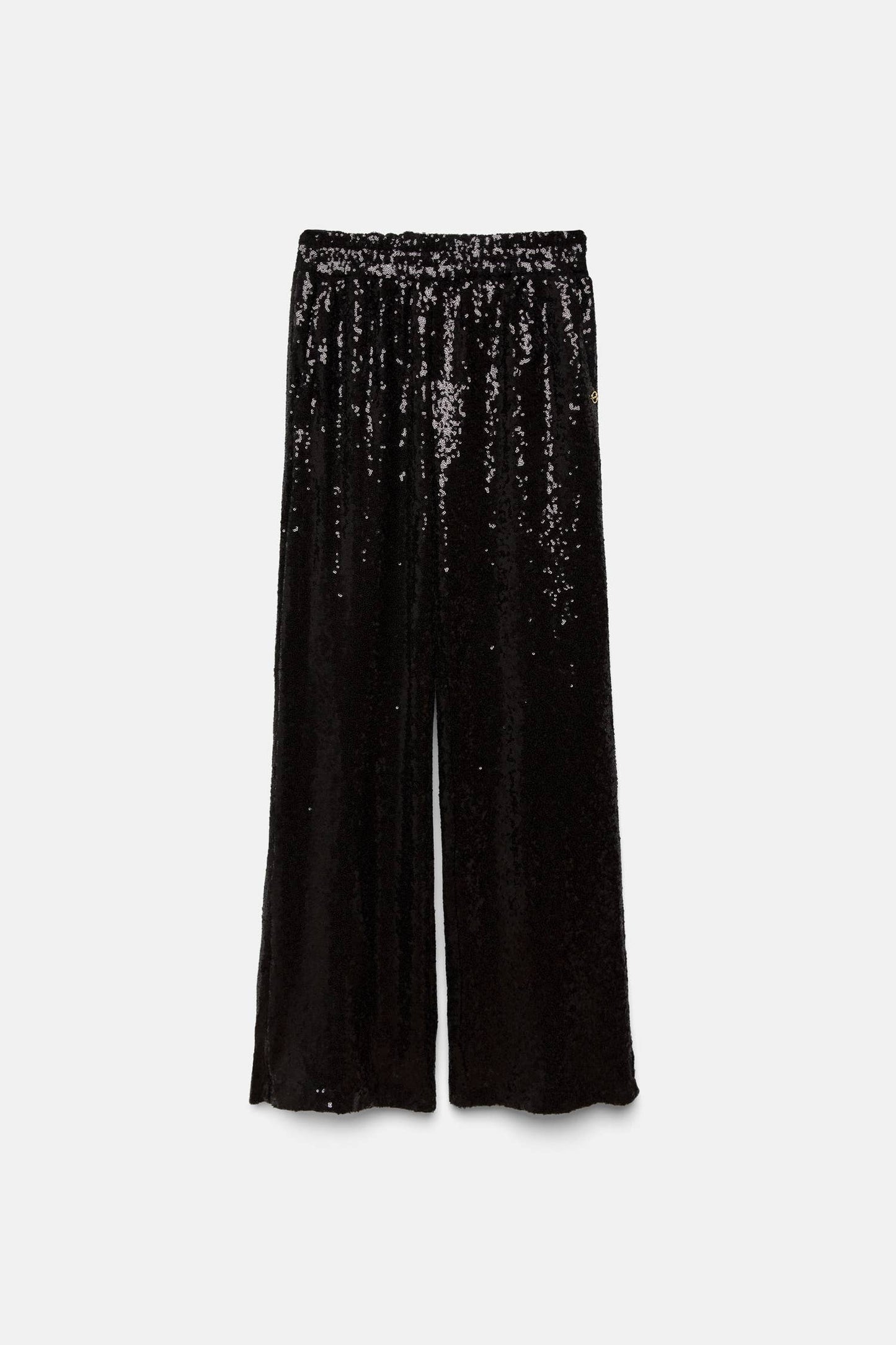 Pantaloni a palazzo con paillettes
