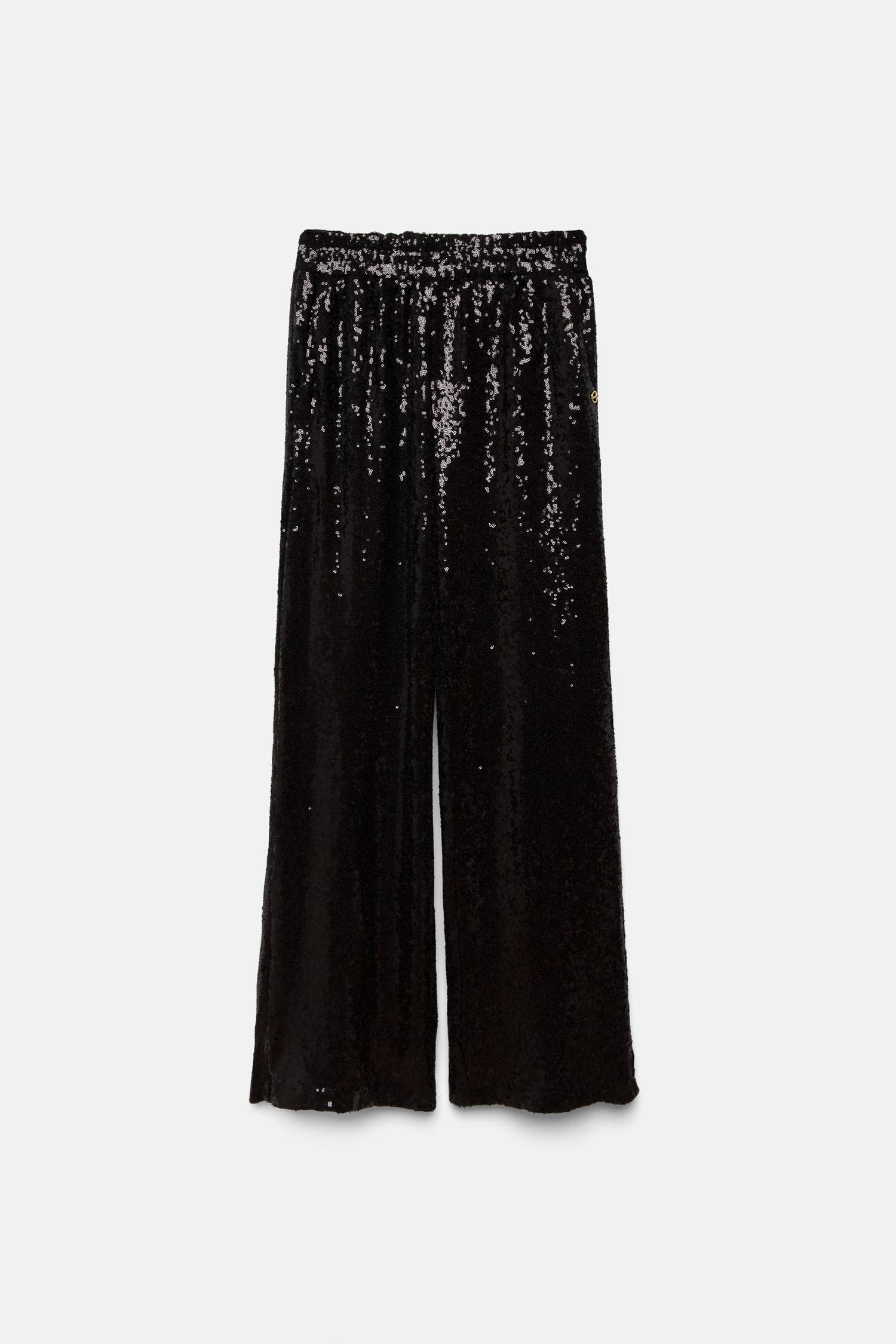 Pantaloni a palazzo con paillettes