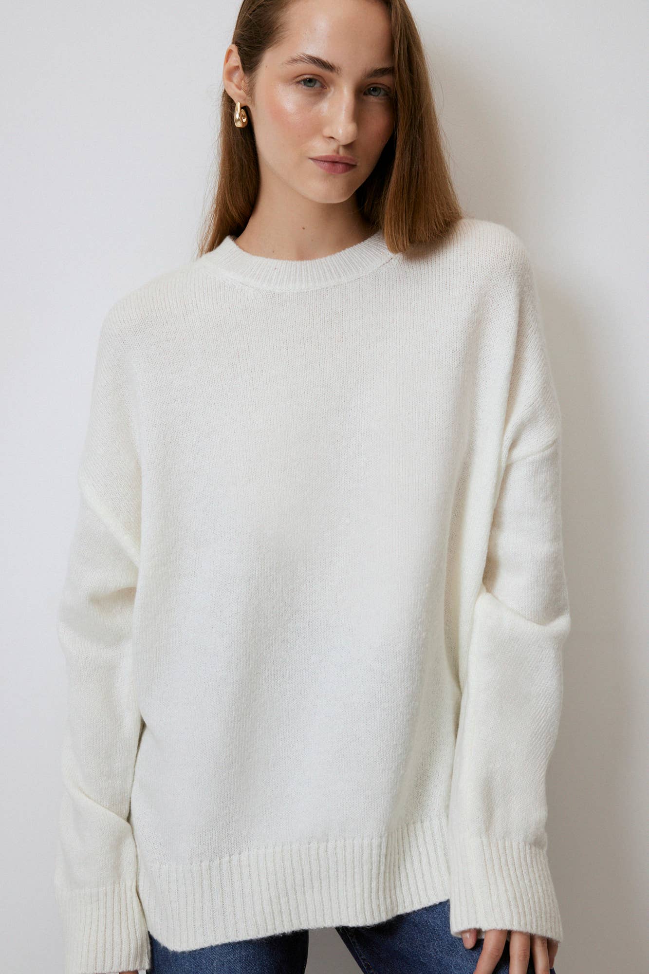 Maglione oversize tinta unita