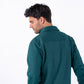 Sopracamicia in maglia antipiega verde scuro