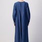 Abito lungo effetto denim in cotone