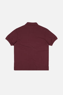 Polo Essential in Cotone Biologico Bordeaux