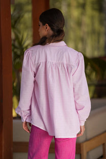 Blusa a righe in cotone