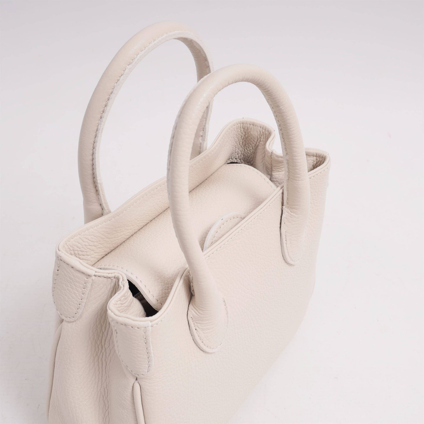 Borsa a mano in pelle con tracolla removibile