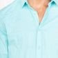 Camicia slim fit stretch azzurra da uomo