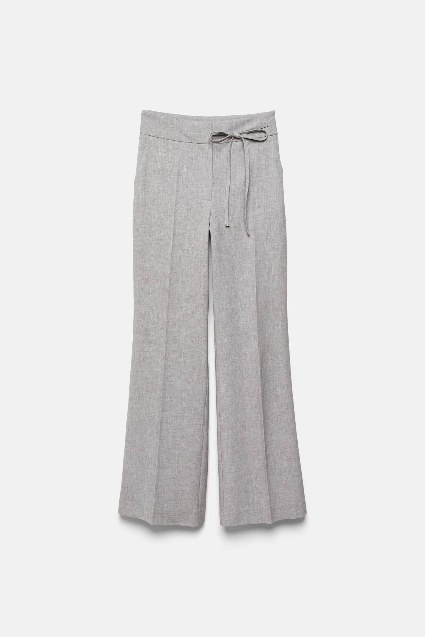 Pantaloni dritti con laccio in vita
