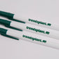 Confezione da 5 penne a sfera ecologiche BIC con logo Trendsplant bianco e verde