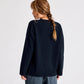 Maglione Emely in lana d’agnello biologica GOTS blu notte