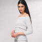 Maglione lurex off-shoulder